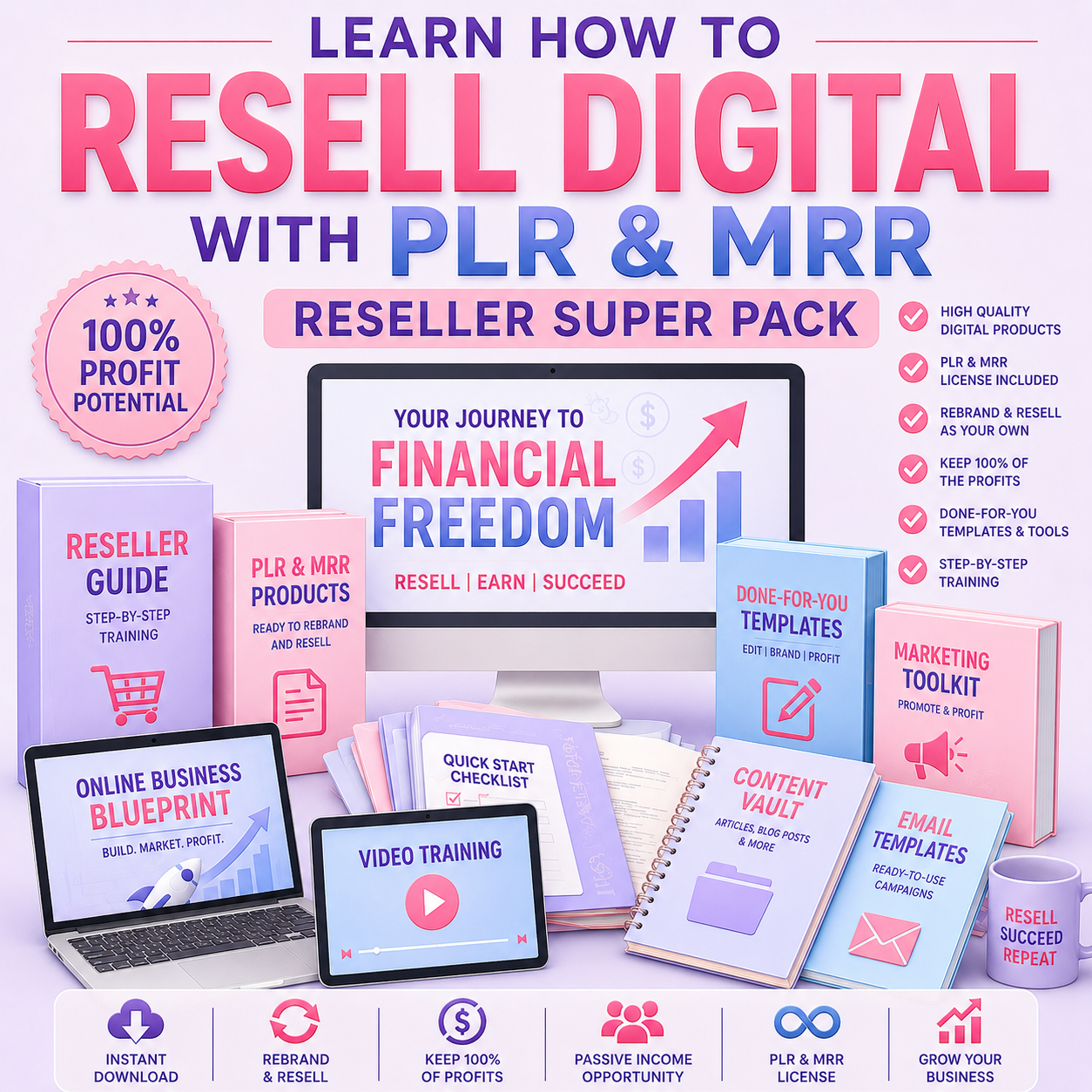 Learn How to Resell Digital with PLR & MRR Reseller Super Pack